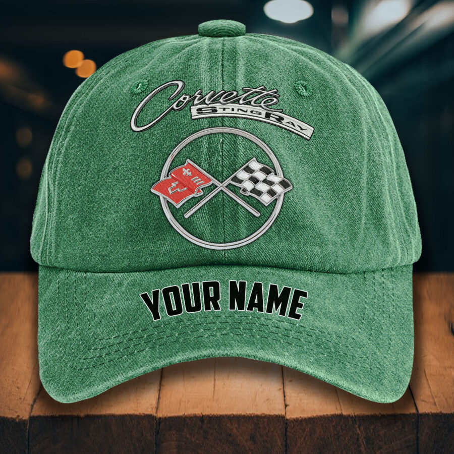 Corvette C2 Gewaschene Denim-Kappe – Bild 3