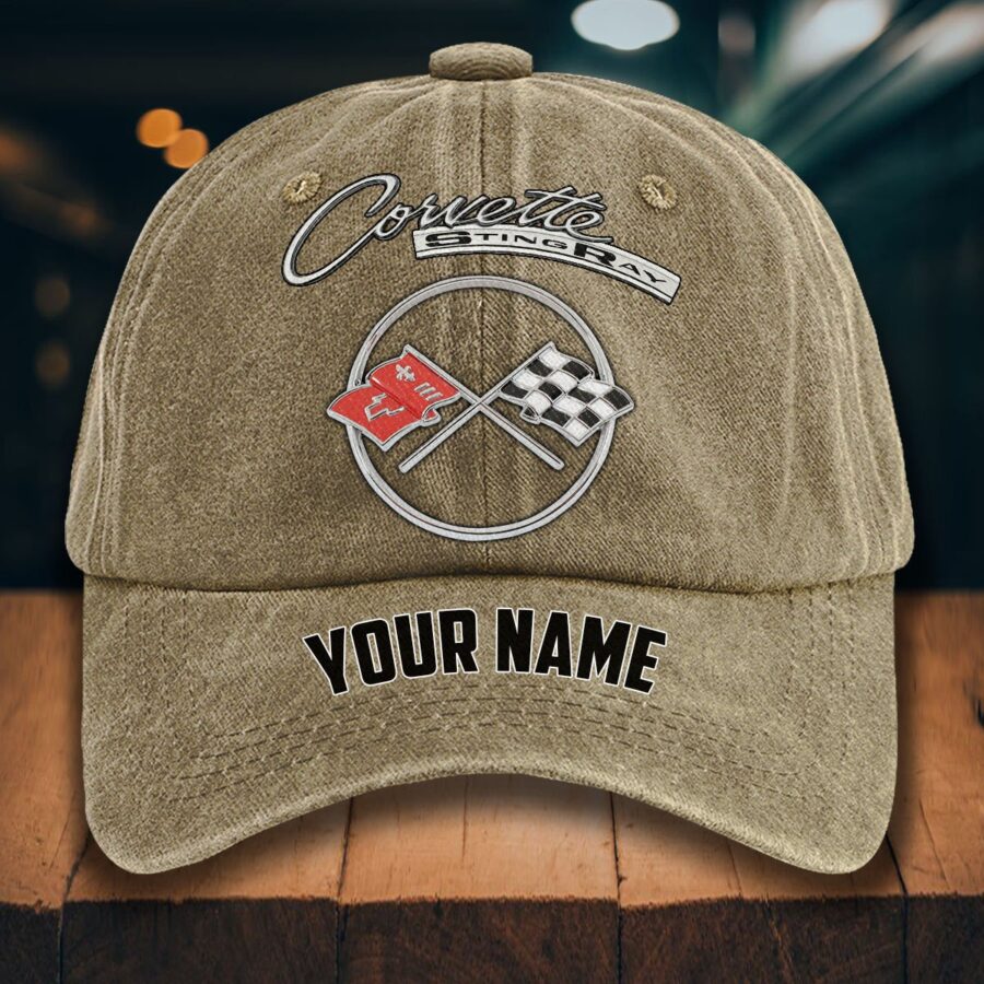 Corvette C2 Gewaschene Denim-Kappe – Bild 5