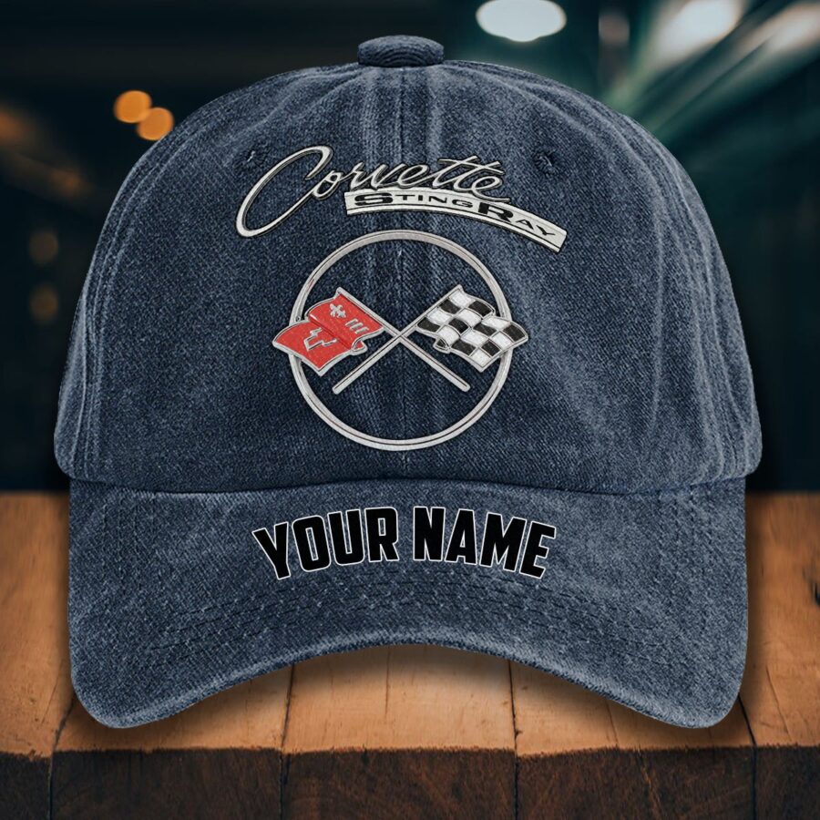 Corvette C2 Gewaschene Denim-Kappe – Bild 7