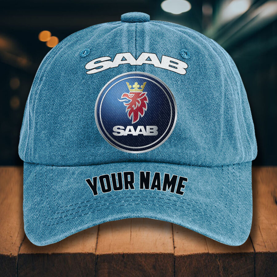 Saab Automobile Gewaschene Denim-Kappe – Bild 2