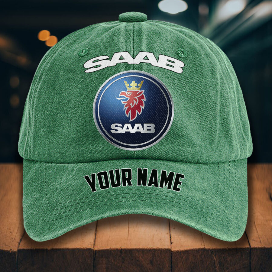 Saab Automobile Gewaschene Denim-Kappe – Bild 3