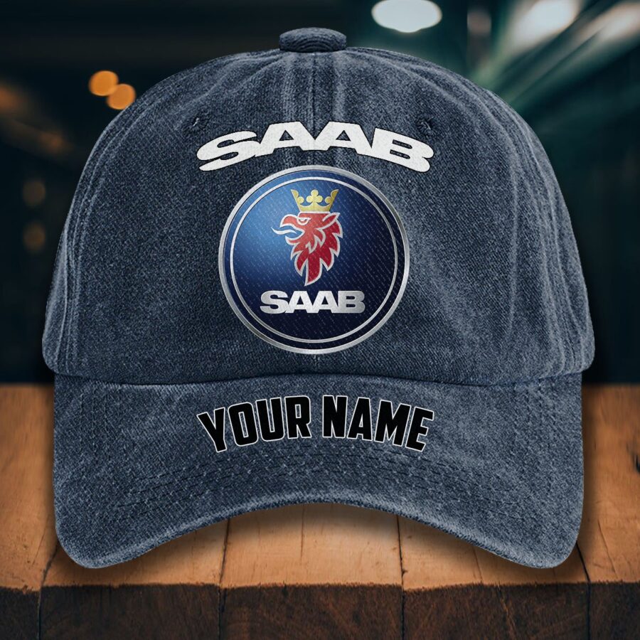 Saab Automobile Gewaschene Denim-Kappe – Bild 7