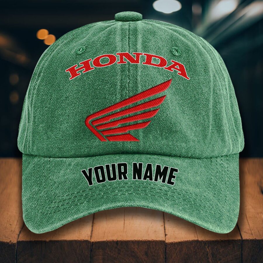 Honda Motorcycle Gewaschene Denim-Kappe – Bild 3