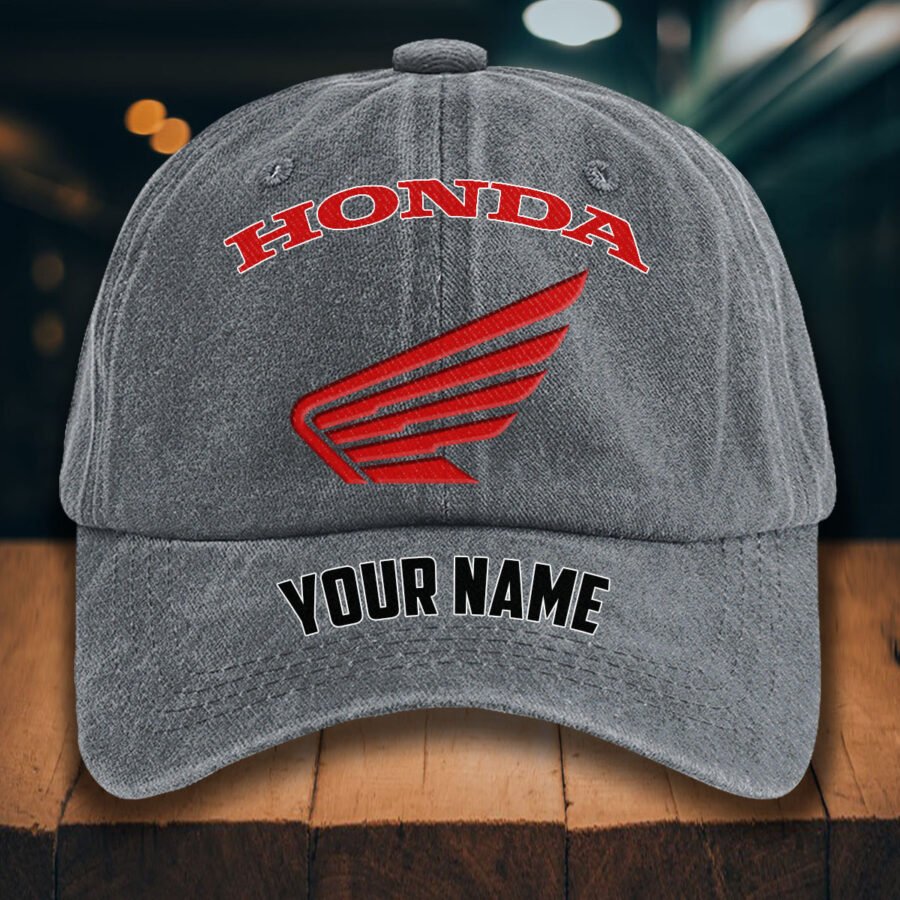 Honda Motorcycle Gewaschene Denim-Kappe – Bild 4