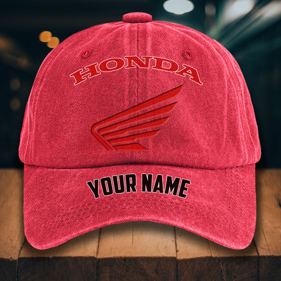 Honda Motorcycle Gewaschene Denim-Kappe – Bild 12