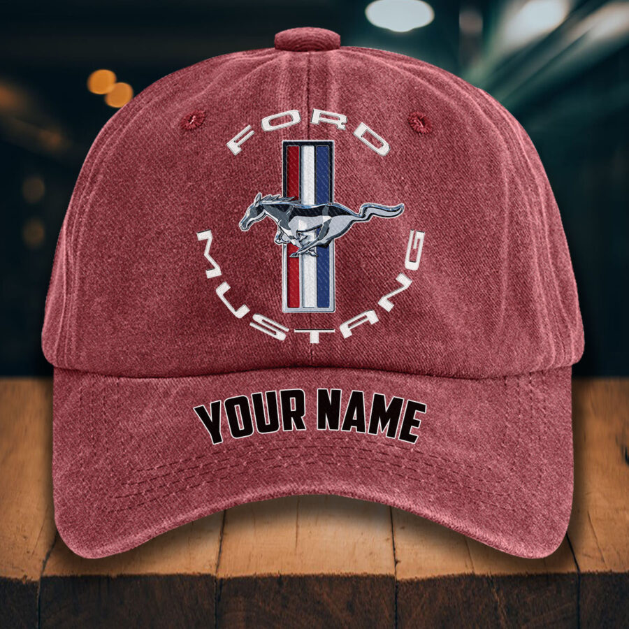 Ford Mustang Gewaschene Denim-Kappe – Bild 14