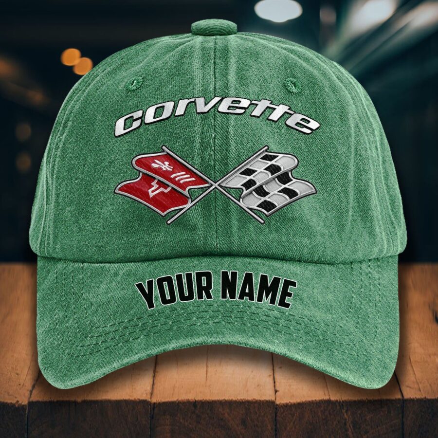 Corvette C3 Gewaschene Denim-Kappe – Bild 3
