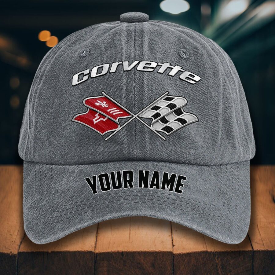 Corvette C3 Gewaschene Denim-Kappe – Bild 4