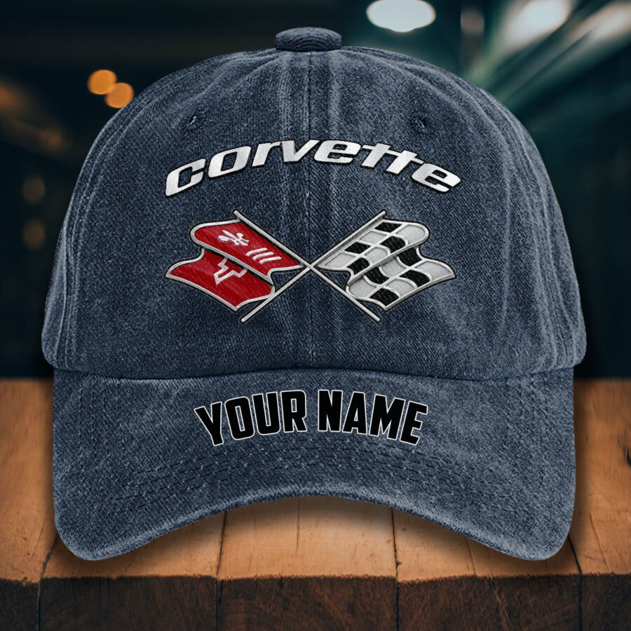 Corvette C3 Gewaschene Denim-Kappe – Bild 7