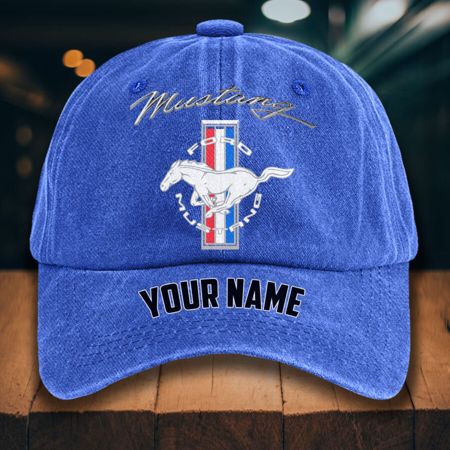 Ford Mustang Gewaschene Denim-Kappe – Bild 13