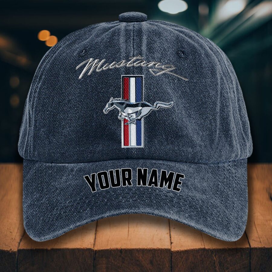 Ford Mustang Gewaschene Denim-Kappe – Bild 7