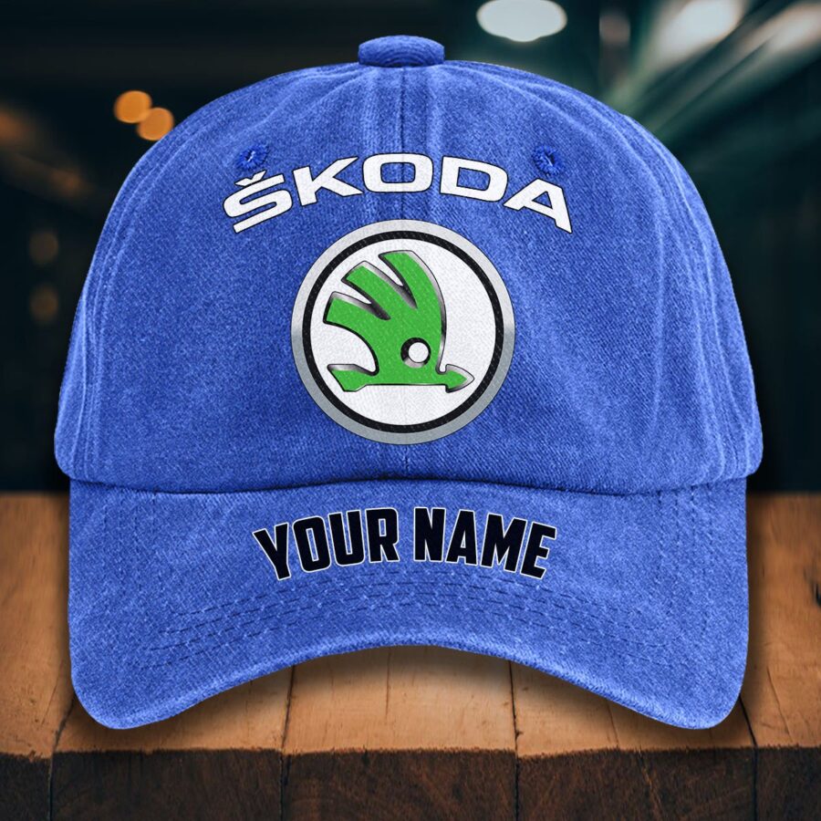 Skoda Auto Gewaschene Denim-Kappe – Bild 13
