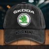 Skoda Auto Gewaschene Denim-Kappe