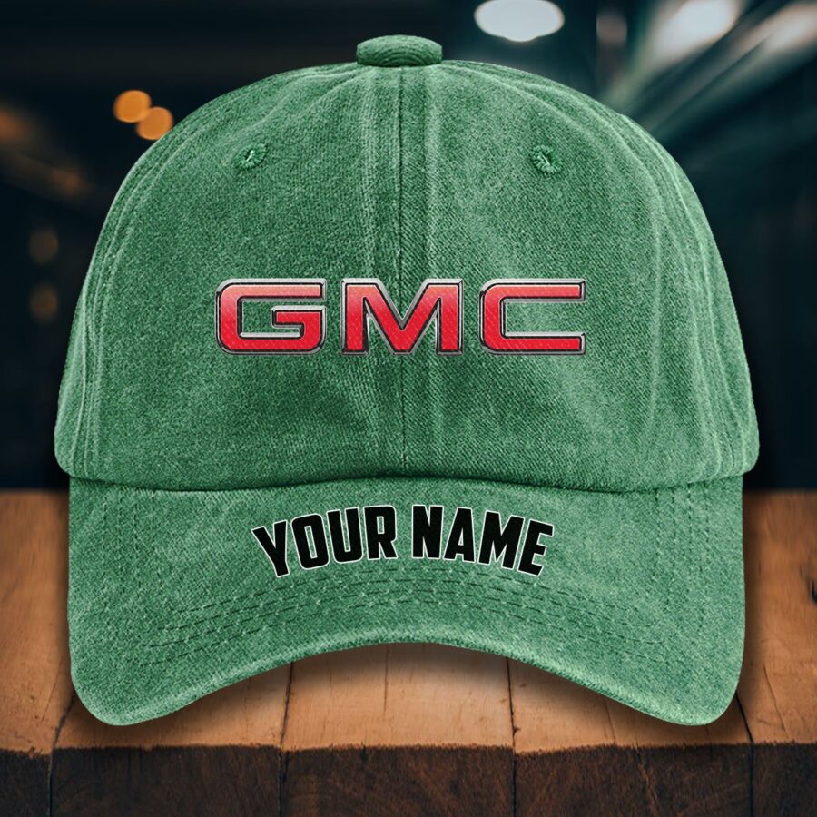 GMC Car Gewaschene Denim-Kappe – Bild 3