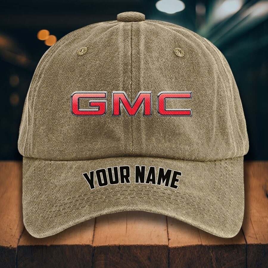 GMC Car Gewaschene Denim-Kappe – Bild 5
