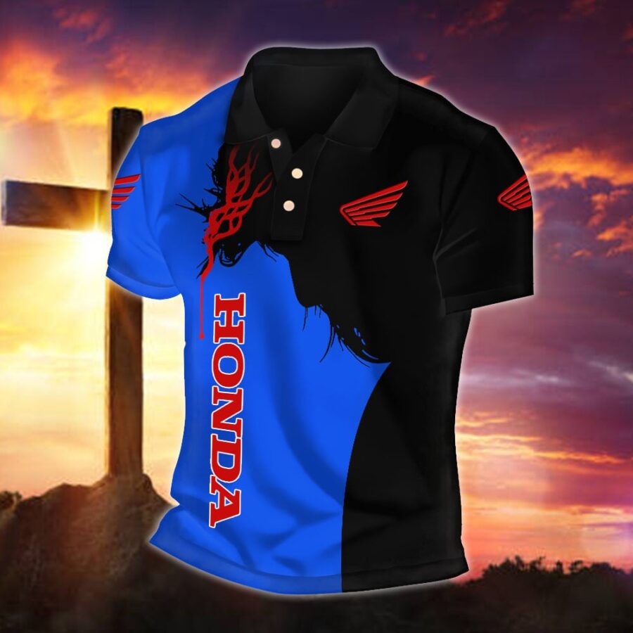 Honda Motorcycle Poloshirt – Bild 3