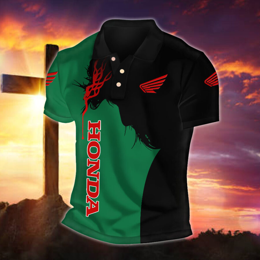 Honda Motorcycle Poloshirt – Bild 4