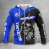 Suzuki Blue Zip Hoodie