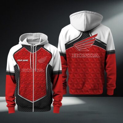Honda Motorcycle Zip Hoodie