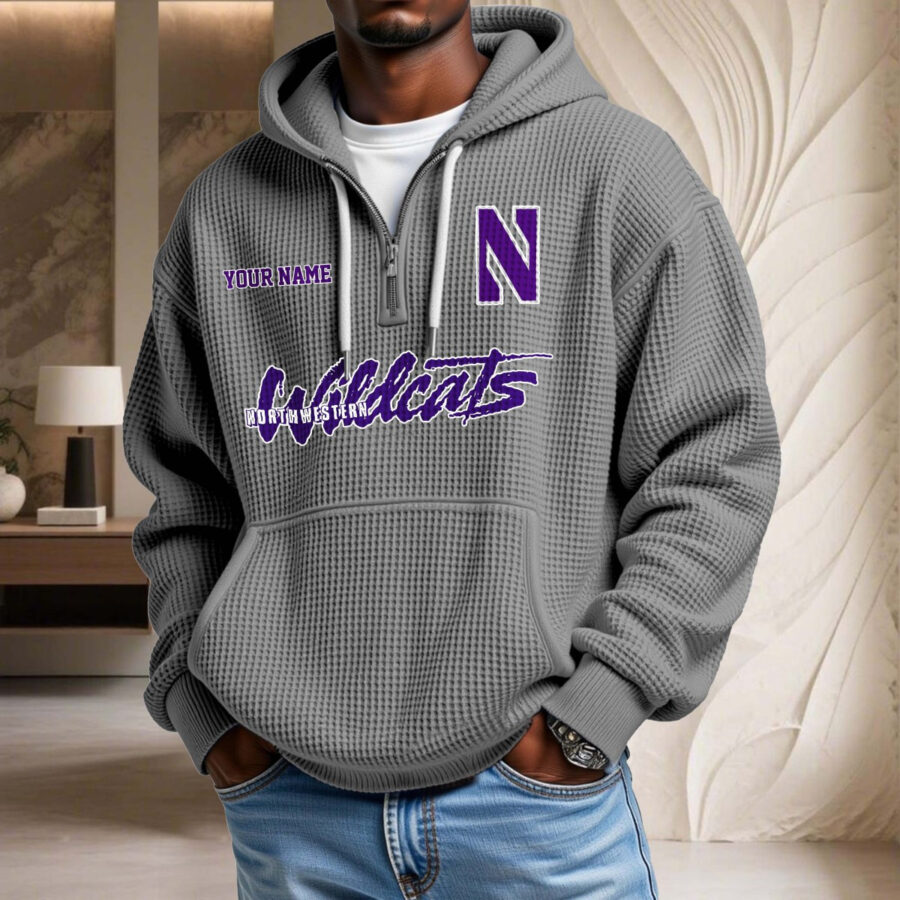 Northwestern Wildcats Waffelstrick-Hoodie – Bild 7