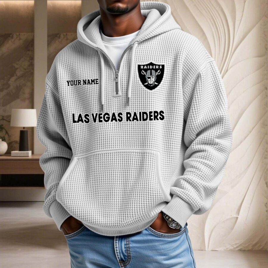 Las Vegas Raiders Waffelstrick-Hoodie – Bild 2
