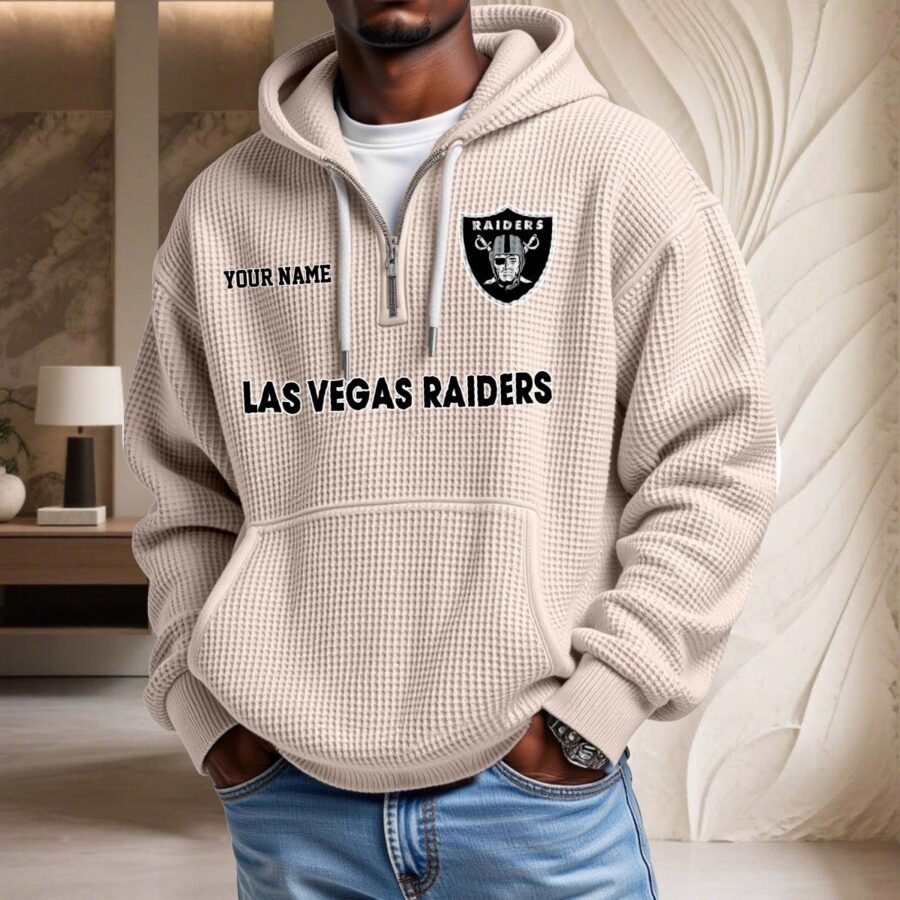Las Vegas Raiders Waffelstrick-Hoodie – Bild 5