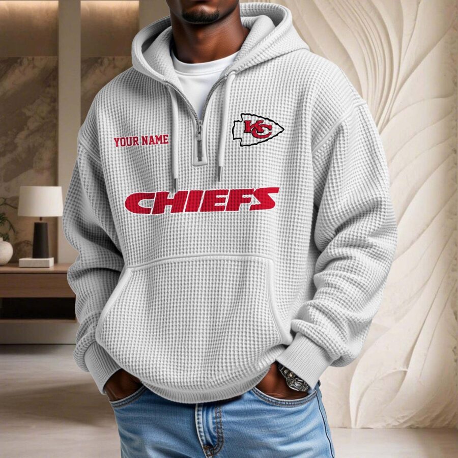 Kansas City Chiefs Waffelstrick-Hoodie – Bild 3