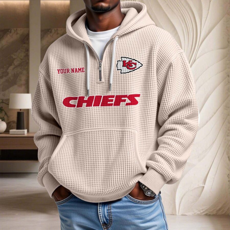 Kansas City Chiefs Waffelstrick-Hoodie – Bild 5