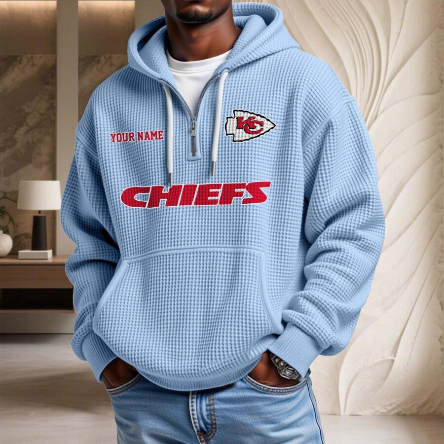 Kansas City Chiefs Waffelstrick-Hoodie – Bild 7