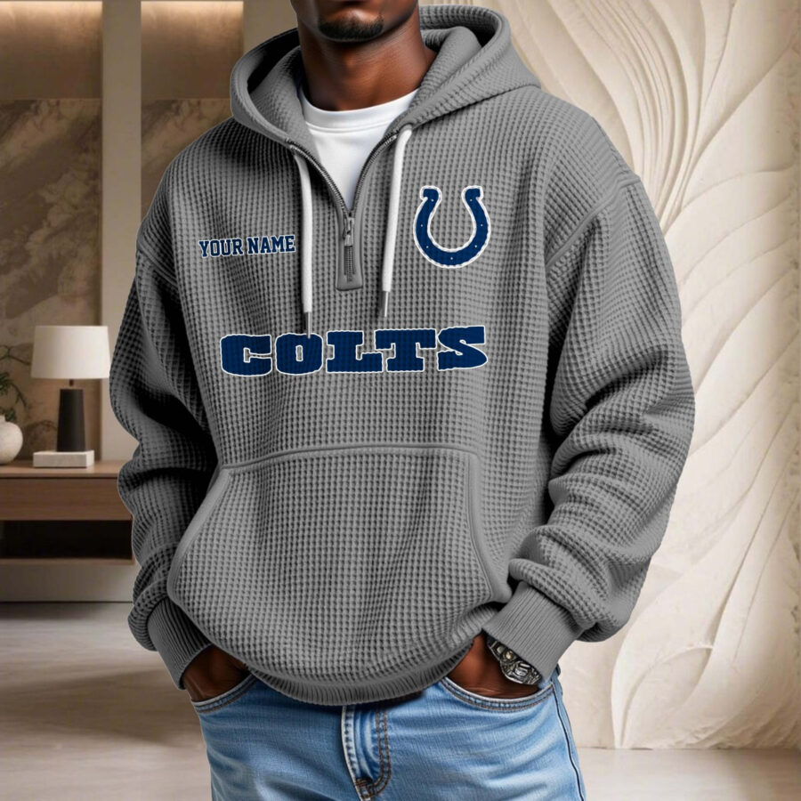 Indianapolis Colts Waffelstrick-Hoodie – Bild 6