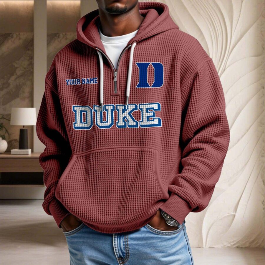 Duke Blue Devils Waffelstrick-Hoodie – Bild 4