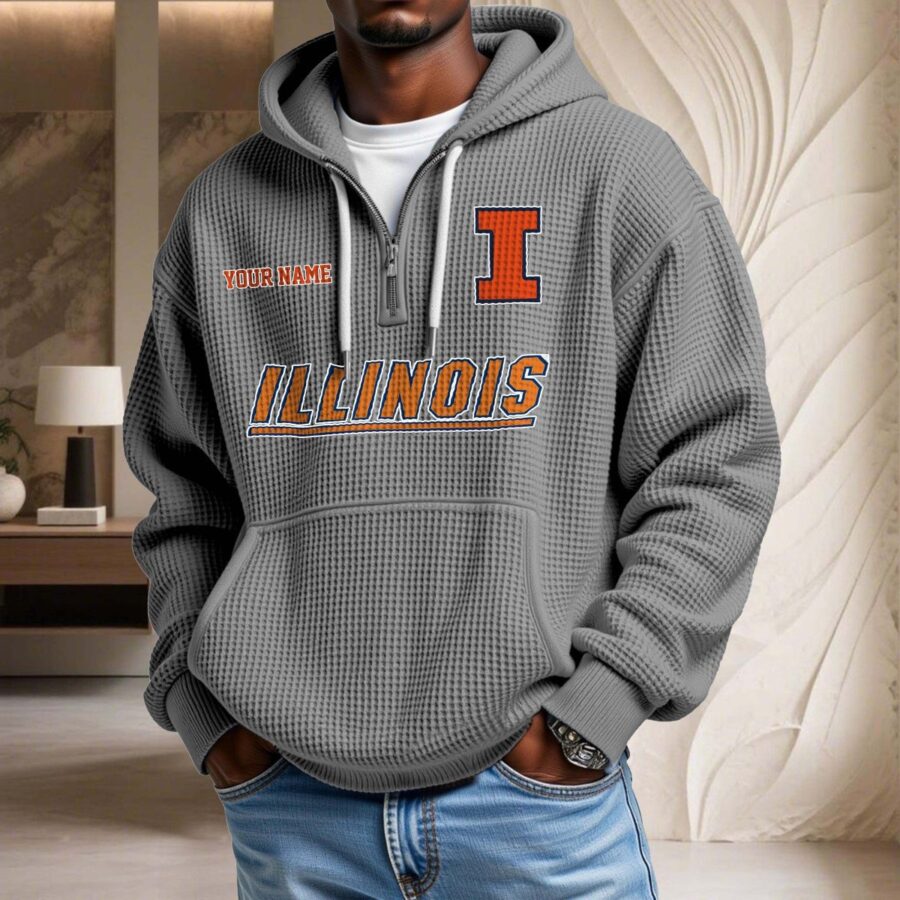 Illinois Fighting Illini Waffelstrick-Hoodie – Bild 6