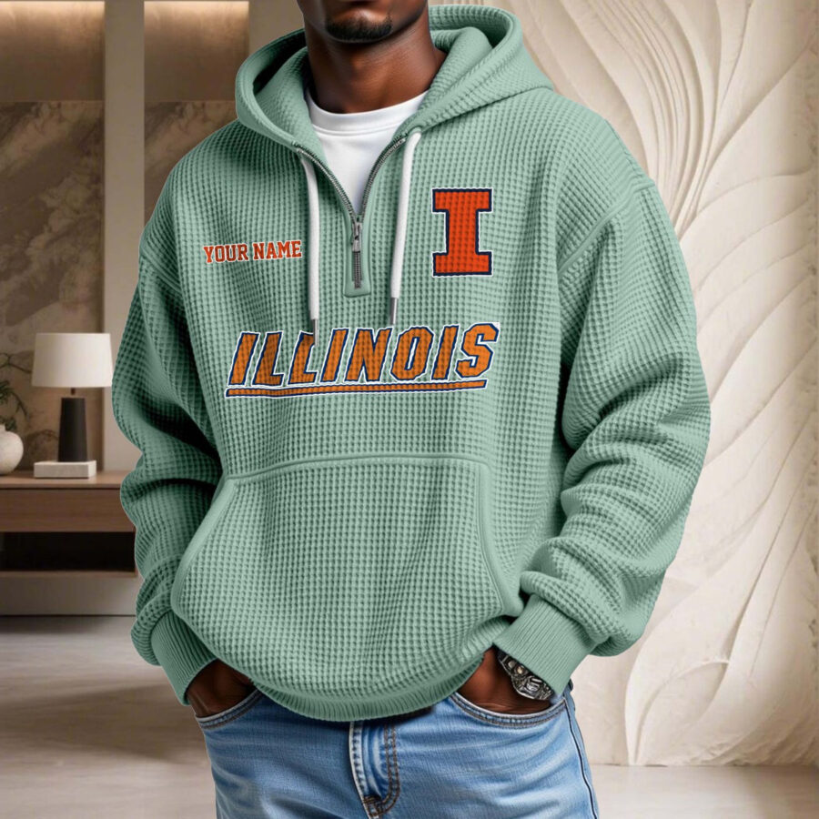 Illinois Fighting Illini Waffelstrick-Hoodie – Bild 8