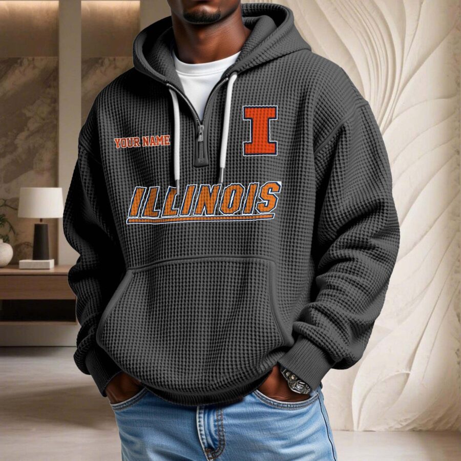 Illinois Fighting Illini Waffelstrick-Hoodie – Bild 2