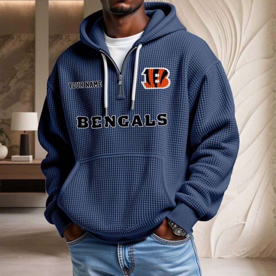 Cincinnati Bengals Waffelstrick-Hoodie – Bild 4