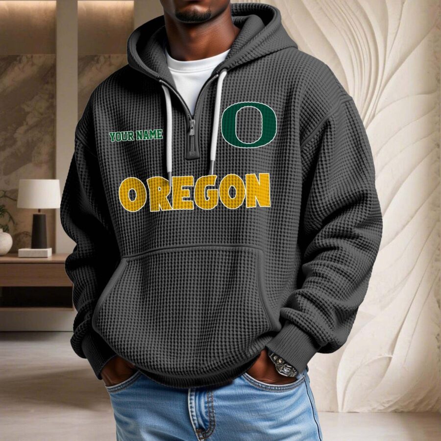 Oregon Ducks Waffelstrick-Hoodie – Bild 2
