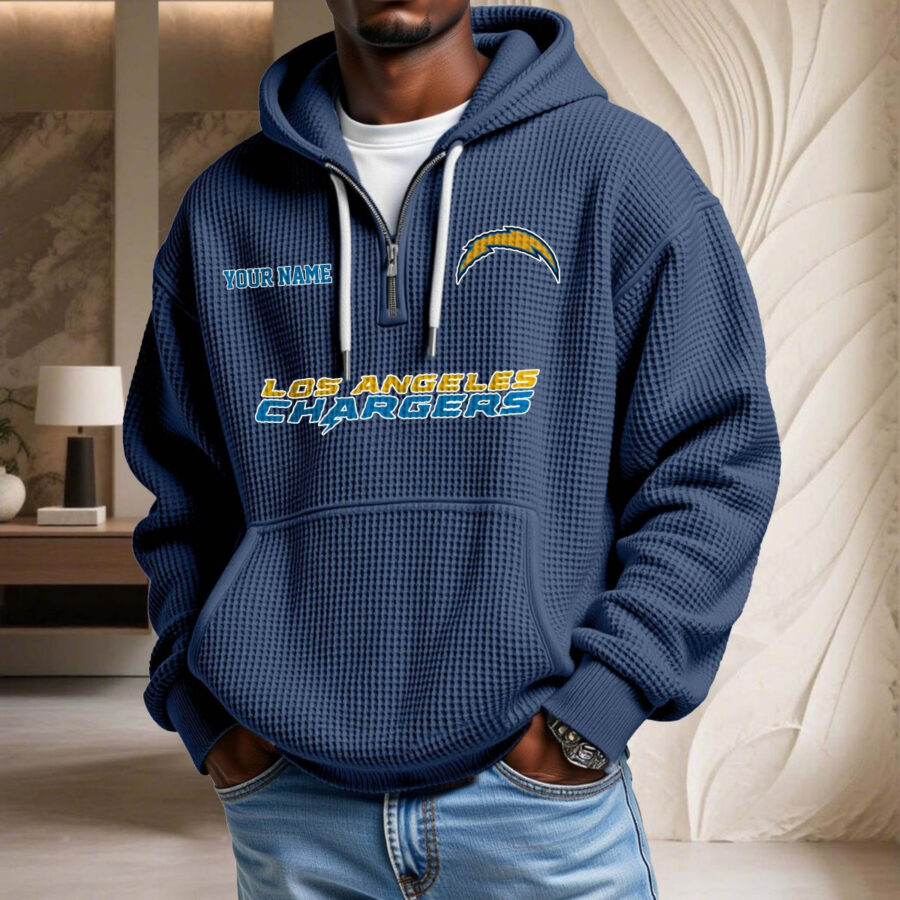 Los Angeles Chargers Waffelstrick-Hoodie – Bild 4