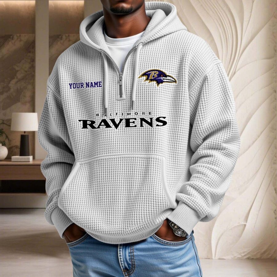 Baltimore Ravens Waffelstrick-Hoodie – Bild 2