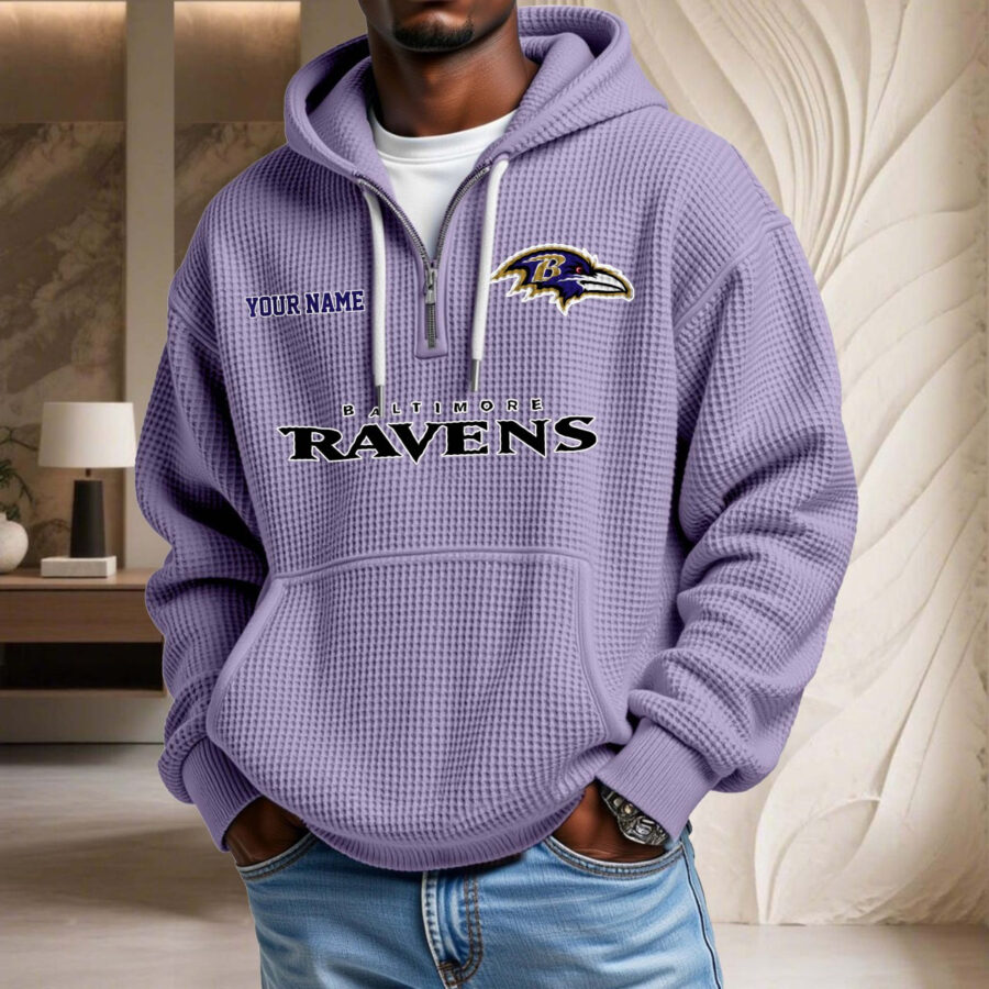 Baltimore Ravens Waffelstrick-Hoodie – Bild 10