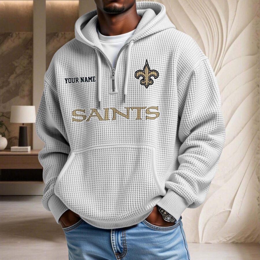 New Orleans Saints Waffelstrick-Hoodie – Bild 2