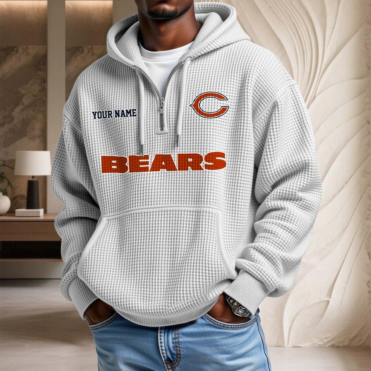 Chicago Bears Waffelstrick-Hoodie