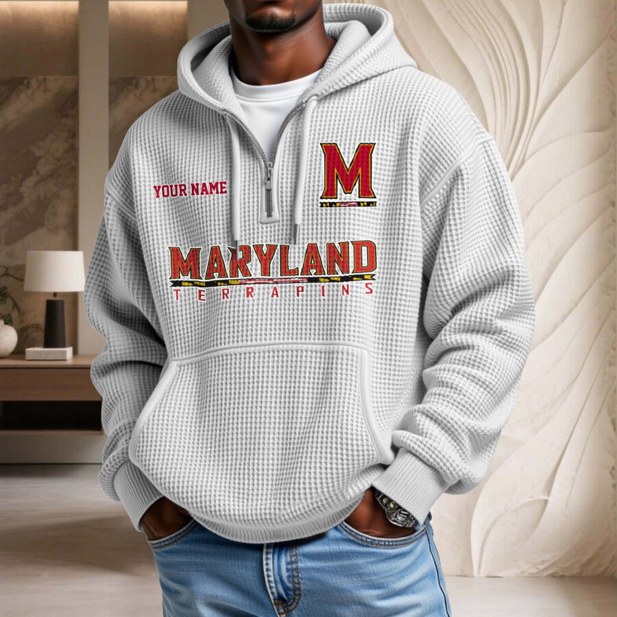 Maryland Terrapins Waffelstrick-Hoodie – Bild 3