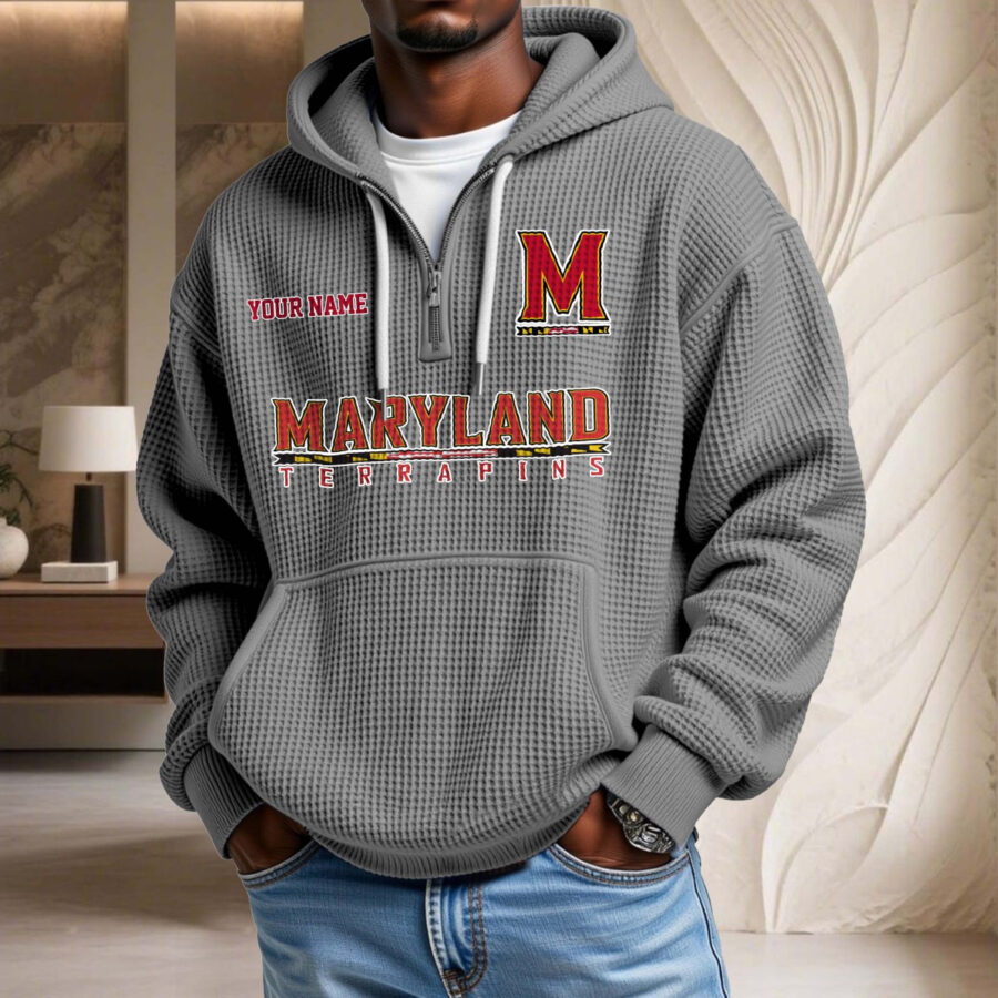 Maryland Terrapins Waffelstrick-Hoodie – Bild 6