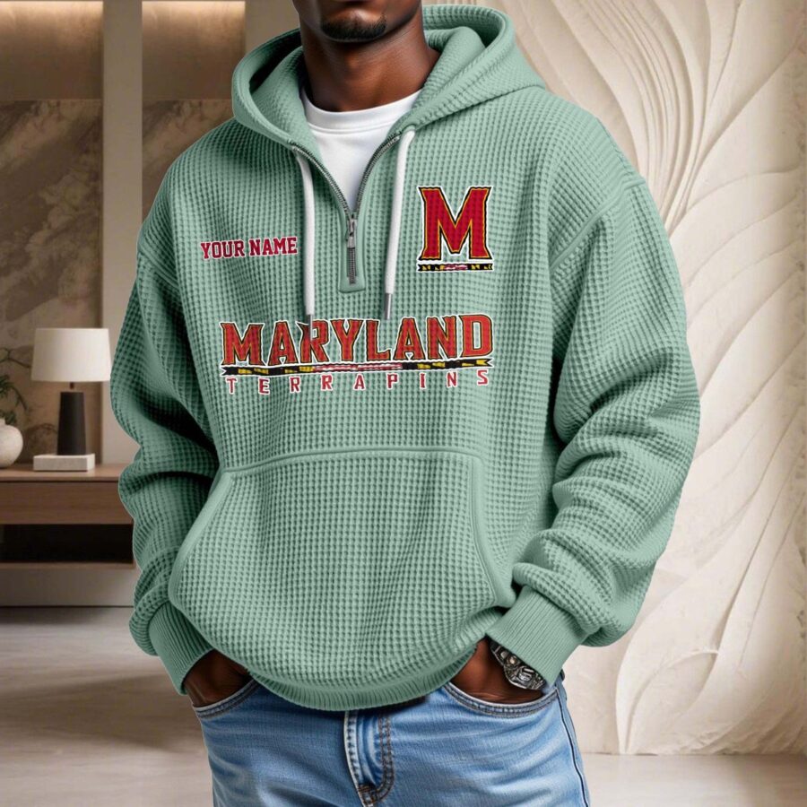 Maryland Terrapins Waffelstrick-Hoodie – Bild 8