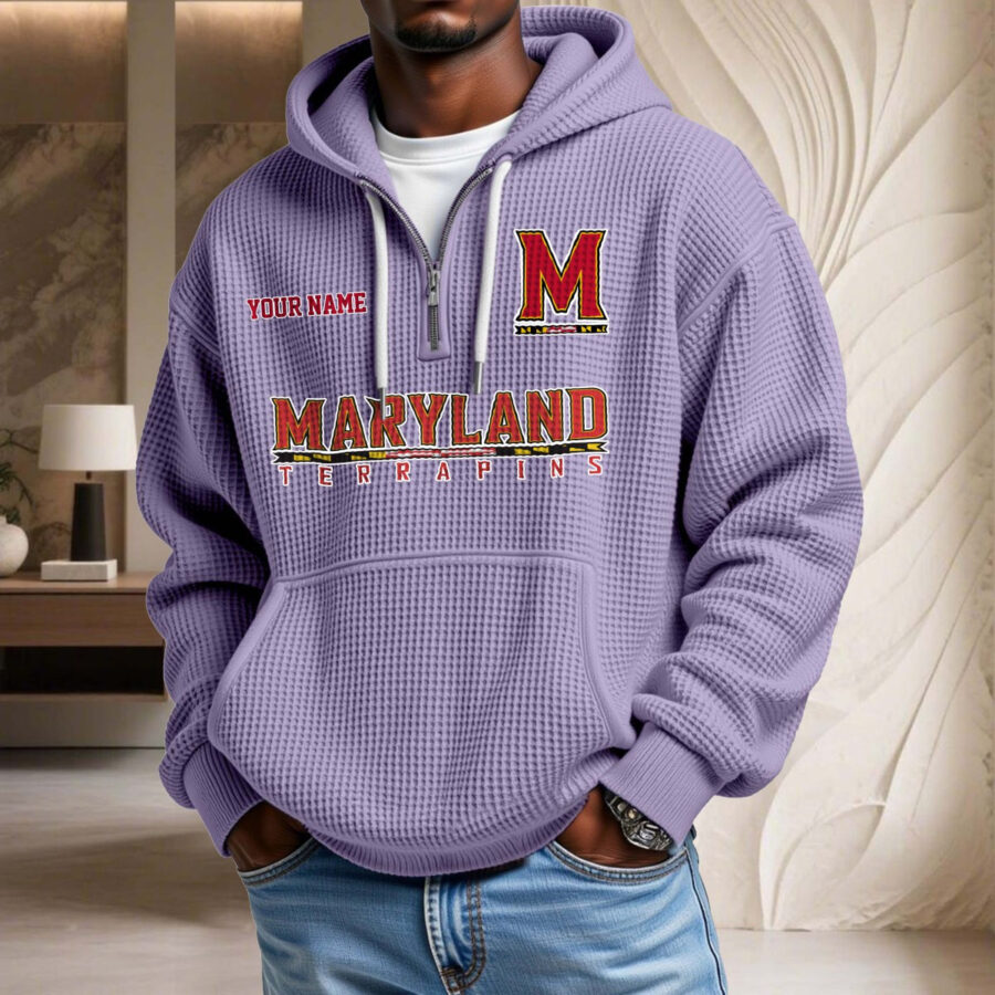 Maryland Terrapins Waffelstrick-Hoodie – Bild 10