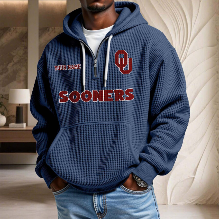 Oklahoma Sooners Waffelstrick-Hoodie – Bild 4