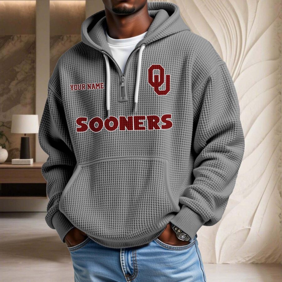 Oklahoma Sooners Waffelstrick-Hoodie – Bild 6