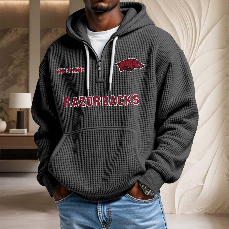 Arkansas Razorbacks Waffelstrick-Hoodie – Bild 2