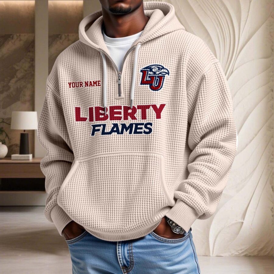 Liberty Flames Waffelstrick-Hoodie – Bild 5