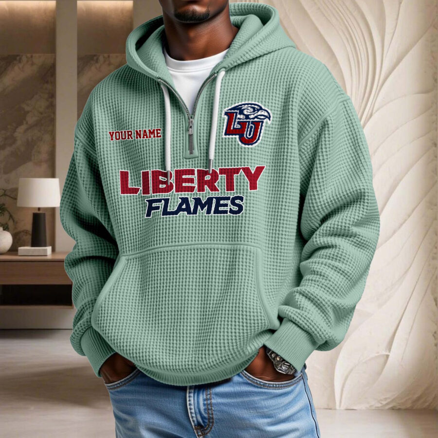 Liberty Flames Waffelstrick-Hoodie – Bild 8